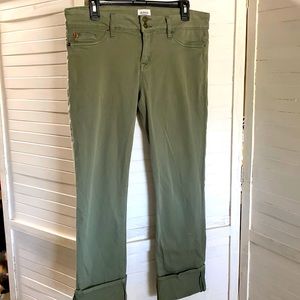 The Ginny crop khaki green pants size 32 Hudson’s